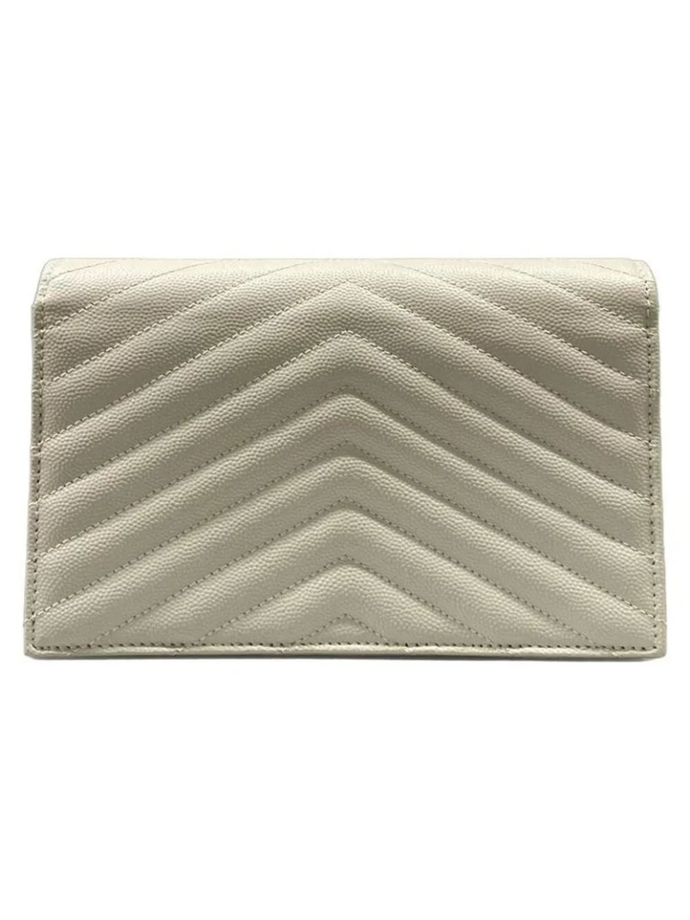 ★SOLD★ Saint Laurent Paris Wallet Cassandra Envelope Chain White Leather - Picture 2 of 13
